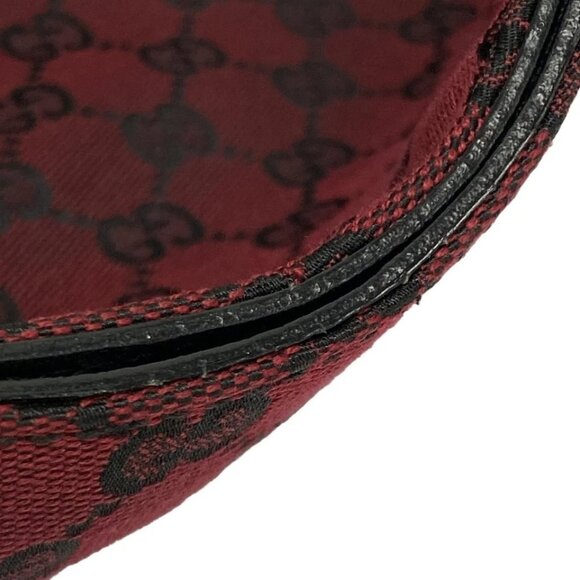 GUCCI GG Red Black Jacquard Leather Shoulder Bag 492-062825 - Picture 10 of 14